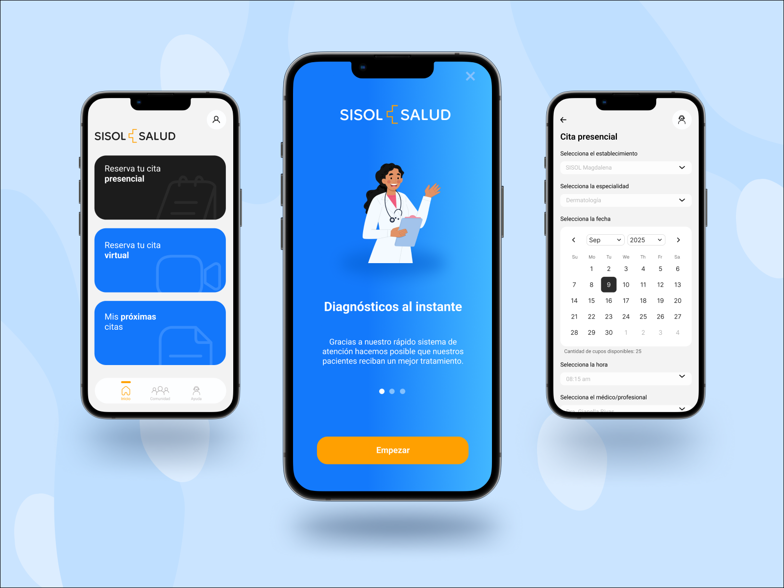 Sisol Salud mobile app