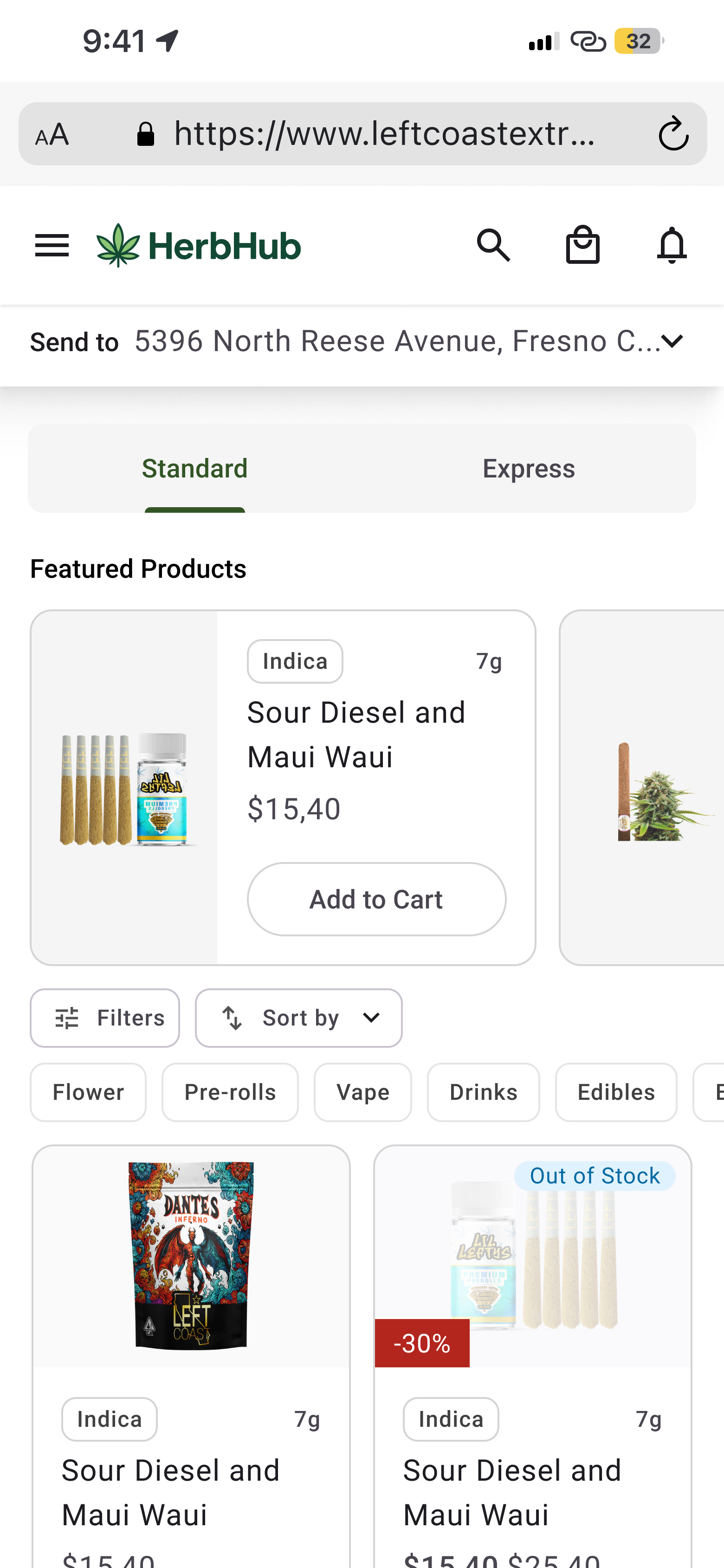 Product popup detail