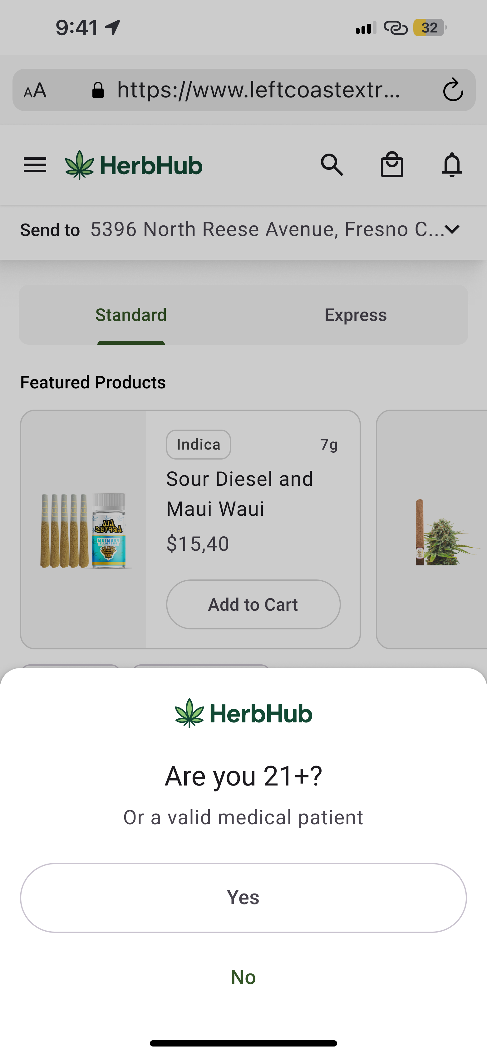 Product popup