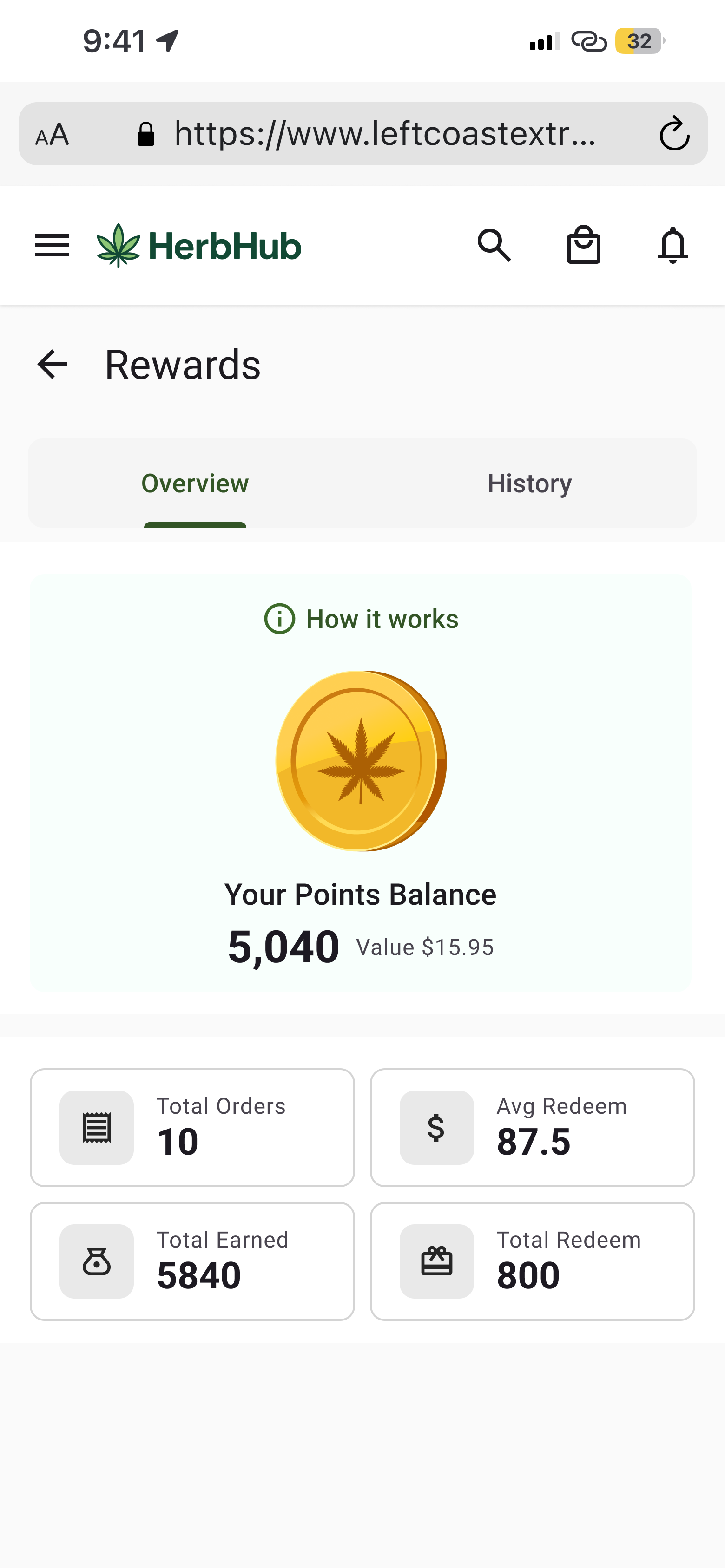 Order history 2